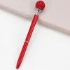 11 couleurs Crystal Element Roller Ball Pen Big Diamond Ballpoint Pens Gem Gem Mariage Office Supplies Gift