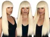 Long Straight Synthetic Wig Simulation Human Remy Hair Wigs perruques de cheveux humains in 9 Colors G58
