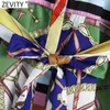 Femmes Vintage couleur Match chaîne imprimer ceintures Satin robe femme Chic poitrine décontracté une ligne Kimono Vestidos DS8114 210420