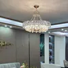 Modern LED-ljuskrona för vardagsrum matsal dekoration sovrum rund / rektangel kök inomhus belysning rökig grå lampa