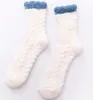 Coral fleece knit socks Candy Color Floor Sleep Fuzzy stocking Lady Winter Warm Fluffy Thick Towel Sock Women Girls casual Stockings