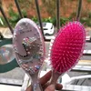 Accessori per pettine per spazzola per capelli per bambini per bambina Set per toelettatura per bambini Pettini per massaggio con cuscino d'aria morbido Spazzola per capelli glitterata con motivo a cartoni animati M3466