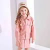 Filles Casual Vêtements Ensembles Enfants Fille Automne Tenues Cool Vestes Manteau et Jupe 2pcs Costume Enfant 2 6Y 210429