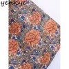 Vintage Floral Print Dress Women Sexy Square Neck Puff Sleeve High Waist Sundress Female A-line Mini Summer Casual 210430