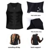 CXZD Mężczyźni Waist Trainer Kamizelka Dla Utrata Wadania Neoprenu Gorset Body Shaper Zipper Sauna Tank Top Trening Shirt Shapers