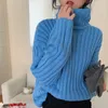 Casual Solid Knitwear Tops Losse Warm Turtleneck Pullover Vintage Gebreide Jumpers Lange Mouwen Vrouwelijke Vrouwen Sweaters 210430