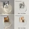 Vägglampa Crystal Led Loft Light Bra Modern Sconce för hemlandsrum Minimalistisk sovrum Badrumsdekorationssalong