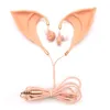 3.5mm Cosplay Avatar Elf Ear Shape Latex Earphones In-Ear Fairy Pixie Earphone Girl Wired Gaming headphones with Microphone For Smartphone MP3