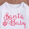 0-18M Weihnachten Säugling geboren Baby Mädchen Kleidung Set Santa Brief Strampler Schneeflocke Hosen Weihnachten Outfits 210515