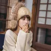 Berretto/berretto da cranio cappello di visone femmina inverno dolce e carino tendenza della moda coreana pelliccia selvaggia a nord -est calore con coda davi22