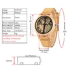 Natural All Bamboo Zegar Drewniany Kobiety Zegarki Top Marka Luksusowe Kwarc Damski Dress Watch Drewniana Karlba Dla Prezentów Horloges Vrouwen