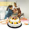 その他のお祝いパーティー用品2本の誕生日ケーキトッパーアクリルレターデザートインサートベビーシャワー装飾ベーキング