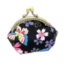 Japanskt tryckt tyg konstmynt purväska damer liten kosmetisk läppstift nyckelväska grossist plånbok