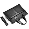 2021 Men Business Handbags Briefcase Leather Laptop Bags Waterproof 14 inch Portable Multifunction Document Office Messenger Bag272D