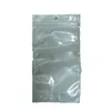 Vit + klar plastförpackningspåse Självtätning Zipper Zip Packing Bags Pouches Retail ZiPlock Ziploc Package Polybag med Hang Hole