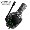 ONIKUMA K20 Wired Game Headphones With Microphone RGB Light Gaming Headsets Noise Cancelling Earphones For PS4 Xbox One Headset Gamer