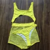 Fishnet Mesh Neon Swimsuit Two Pieces Swimwear High Waisted Monokini Tanga Swimming Suit For Women Beachwear Thong Swim Suit4189245