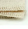 Asciugamano per la pulizia del sisal naturale al 100% per il corpo Panno per il lavaggio in sisal di lino esfoliante per il corpo 25 * 25 cm Panno per il bagno per la doccia Tessuto in lino sisal