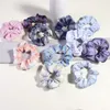 Mulheres listra xadrez scrunchies outono e inverno moda scrunchie para meninas cavaleiros de rabo de cavalo acessórios de cabelo anel