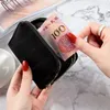 Card & ID Holders Women's Short Simple Solid Color Multi Card Large Capacity Zipper Student Change Bag Women