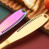 Multifunktion Rostfritt Stål Smörknivskärare Hål Serrated Bestick Tool Kök Toast Bröd Ost Dessert Kniv Jam Spridare Hem Bordsware Hy0320