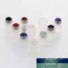 Naturlig Semiprecious Stone Essential Oil Gemstone Roller Ball Flaskor Transparent Glas med Crystal Chips Inside