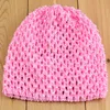 Colorful Baby Crochet Beanie Hats Infant Handmade Knit Waffle hat String Wheat Caps Newborn cap 21colors M3910