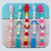 Silicon Rainbow Bead Fopspenen Clips Multi Color 2021 Nieuwste Baby Voeding Accessoires Buitenlandse Handel Infant Fopspeen Houders