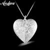 2021 925 Sterling Silver Necklace Heart Frame Pendant Can Be Loaded With Photo DIY Jewelry Gift