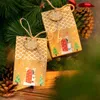 ICRAFT 24sets Advent Календарь пряничный дом подарочная коробка Рождественские лечения конфеты одолжение в поле с подарочной тегом Стикера обратный отсчет Xmas 211104