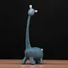 22-29cm Resin Sculpture Cute Giraffe Ornaments Europe Simple Creative Statue Crafts Porch Bedroom Desktop Home Decoration Gifts