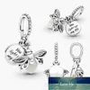 Silver Glow-in-the-dark Firefly Dangle Charm fit for Women Bracelet and Necklace 925 Sterling Silver DIY Jewelry Factory price expert design Quality Latest Style