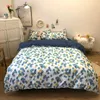 만화 암소 패턴 침구 세트 귀여운 여자 Duvet 커버 단일 더블 퀸 킹 220x240 침대 린넨 시트 무지개 이불 커버