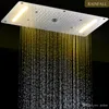 700x380mm Column Shower Set Modern Large Rainfall Concealed Ceiling Shower Waterfall Massage Thermostatic 6 Ways LED Bath System240K