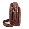 Torby Messenger Multi funkcjonalnych mężczyzn Prawdziwej Skóry Smart Męskie Torebki Trzy Fold Zipper Crossbody Ramię