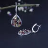 Gem's ballet Natuurlijke Smoky Quartz Citrien Gemstone Drop Earrings Ring Sets Pure 925 Sterling Zilveren Sieraden Set voor Vrouwen Fijn
