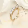 MxGxFam Small CZ Rings For Women Lovely Jewelry 18 k yellow Gold-color AAA+ Cubic Zircon X0715