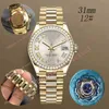 Woman Diamond Watch Ladies Ratches Six Clock Roman Numbers 31mm Mussel Dial Band Montre de Luxe 2813 Swimm2730 automático