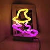 Halloween Decoration Led Neon Sign Light Indoor Night Table Lamp met batterij of USB Powered For Party Home Room212V