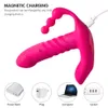 Massage 7-Frequency Telescopic Dildo Vibrator Three Motors Clitoral Massager G-spot Vagina Stimulator Anal Plug Pussy Sex Toy for Woman