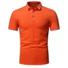 Desenhos manga curta camisa polo homens casual moda negócio polo camisa verão aconchegante lapela homens polo camisas de algodão