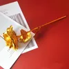Artificielle Longue Tige Fleur 24k Feuille D'or Plaqué Rose Cadeaux pour Amoureux De Mariage De Noël Saint Valentin Fête Des Mères Décoration ZWL456