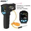 Digital Infrared Thermometer Laser Temperature Meter Noncontact Pyrometer Imager Hygrometer IR termometro Color LCD Light Alarm 23409822