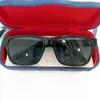 Moda Klasik Kare Şerit Bacak Polarize Güneş Gözlüğü UV400 Unisex Alıcalı Gözlük Gözlük Çerçevesi Erkek Kadın 57-16-150 Ithal Saf-Tahta RIM Tam Set Kılıf