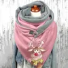 Scarf sjalar för kvinnor jul älk utskriftsknapp hals wrap mode halsdukar sjal kvinna vinter varm foulard
