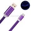 Fast Luminous Led Flowing Light Magnetic Phone Cables Type c USB-C Micro Usb Charging Cable For Samsung htc lg Android pc