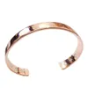 Pure Copper Magnet Energy Health Open Bangle Plated Gold Color Simple Bracelet Bio Healthy Healing Bracelet Q0719