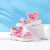 Top satan tasarımcı kızlar sandaletler yaz karışık renk anti-kaygan büyük çocuk spor ayakkabı nefes alabilir açık ayak parmağı plaj 209s
