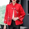 Damenjacken Die Frauenjacke Chinesischen Stil Stickerei Pflaumenblüte Herbst Frau Retro Baseball Uniform Eleganter Mantel Weiblich S-XXL