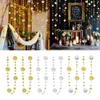 Party Dekoration 13 meter Glitter Star Paper Garland Circle Dot för dekorationer Rum Bakgrund